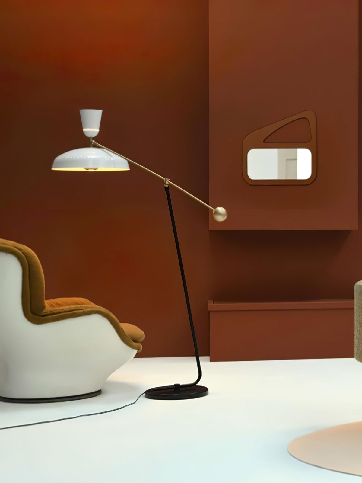 Celeste Minimalism messing vloerlamp