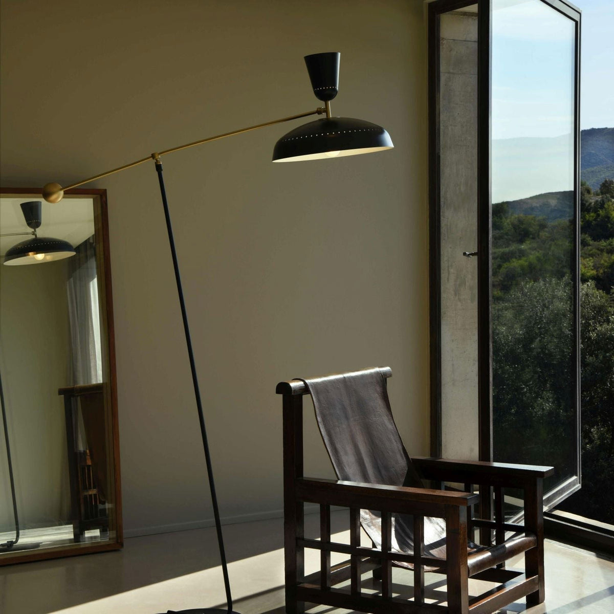 Celeste Minimalism messing vloerlamp