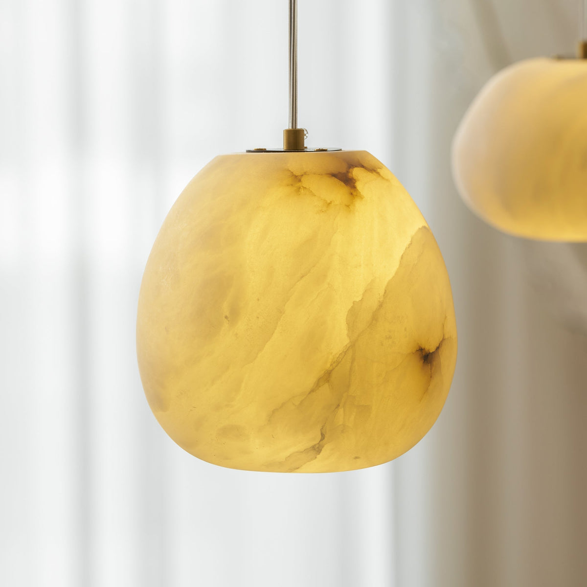 Nivisaya kiezelvormige albasten hanglamp