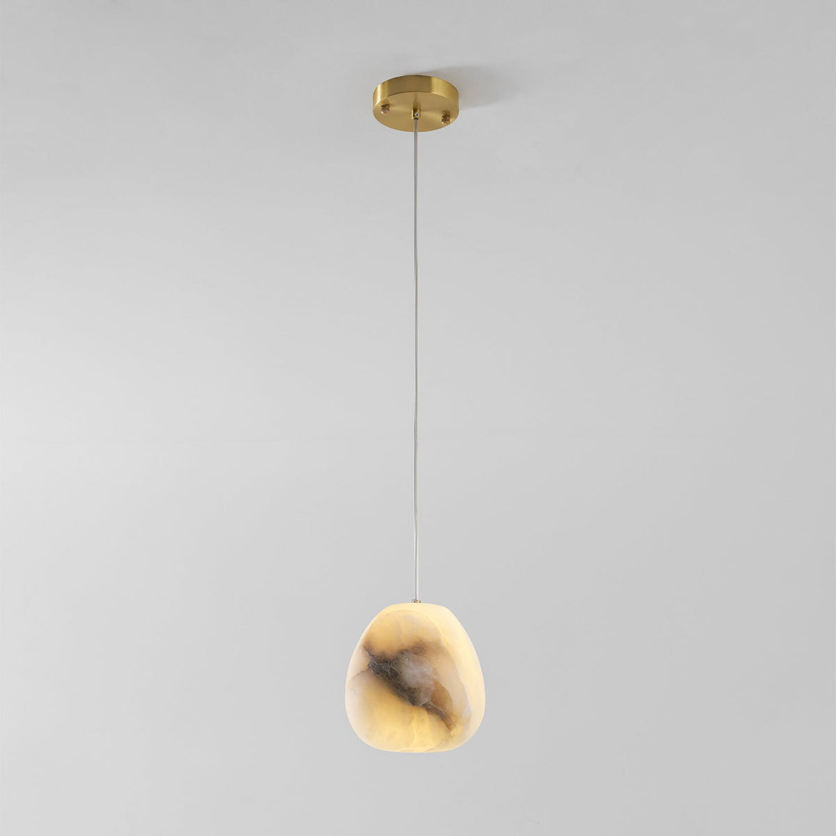 Nivisaya kiezelvormige albasten hanglamp