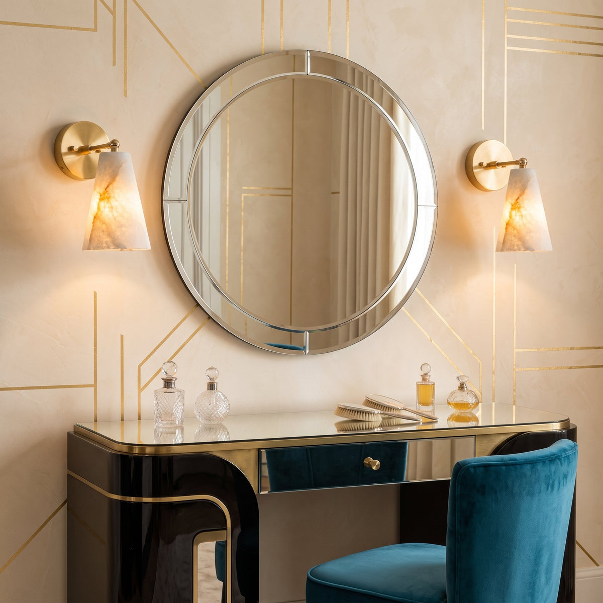 Castercombe Albasten wandlamp