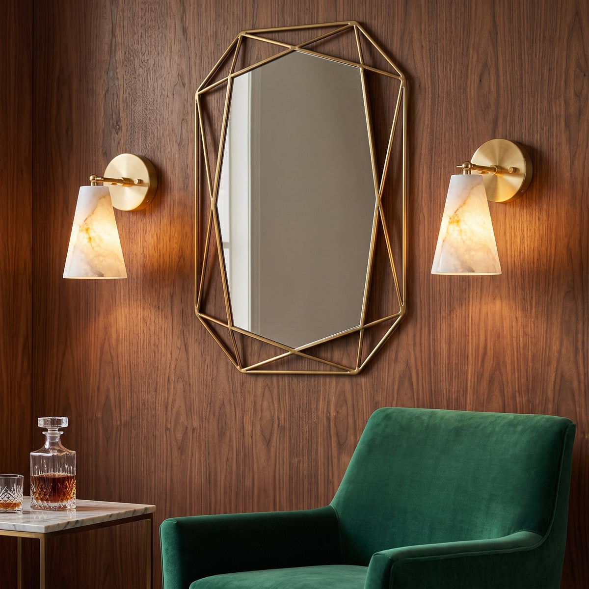 Castercombe Albasten wandlamp