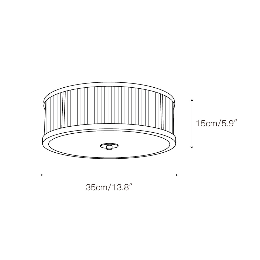 Veleriella messing glas plafondlamp