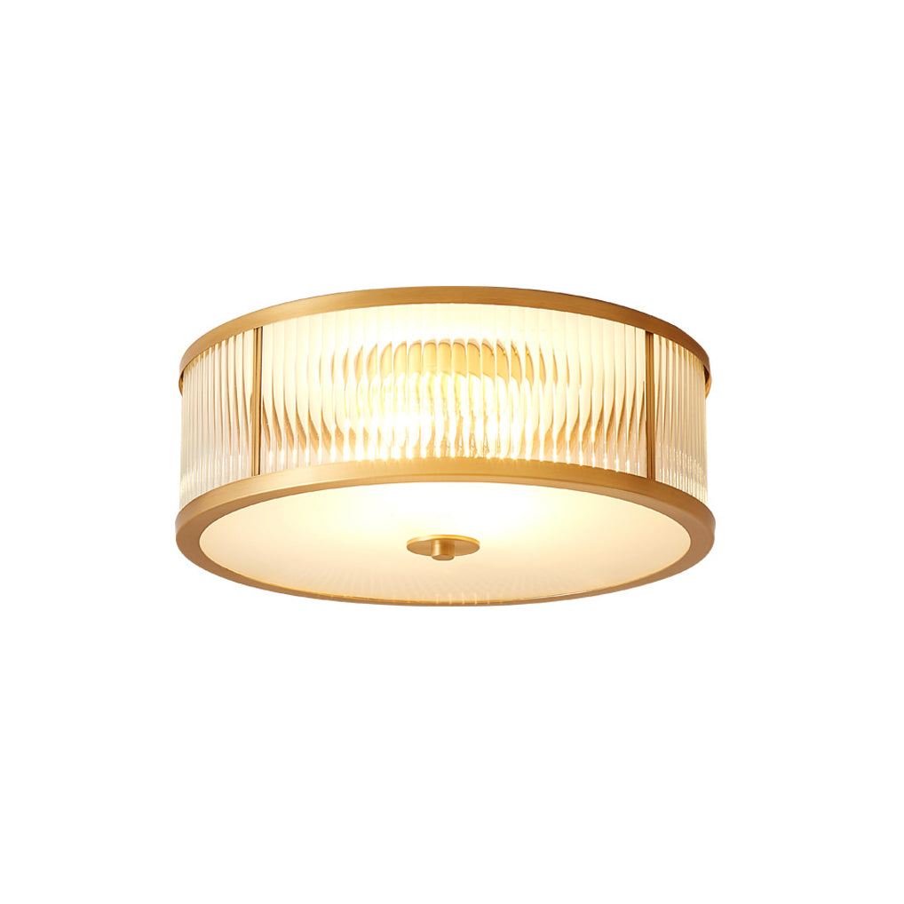 Veleriella messing glas plafondlamp