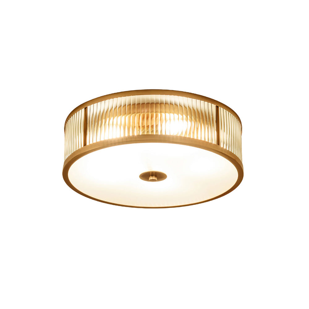 Veleriella messing glas plafondlamp