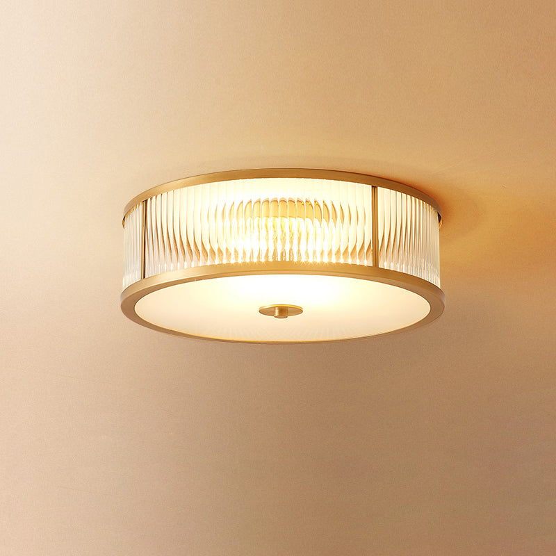 Veleriella messing glas plafondlamp