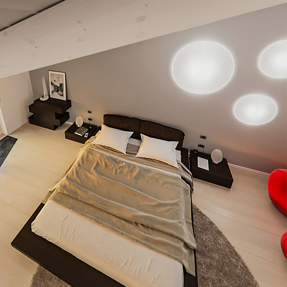 Linivelia Minimalistische wandlamp van textiel