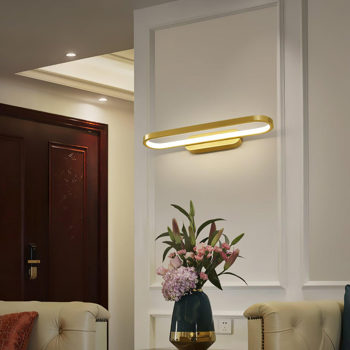 Casaraya Moderne wandlamp van messing in Minimalistisch Design