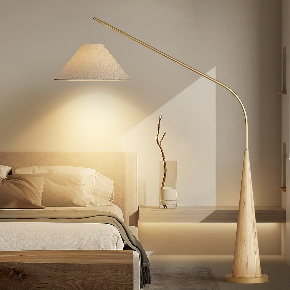 Solense vloerlamp van textiel