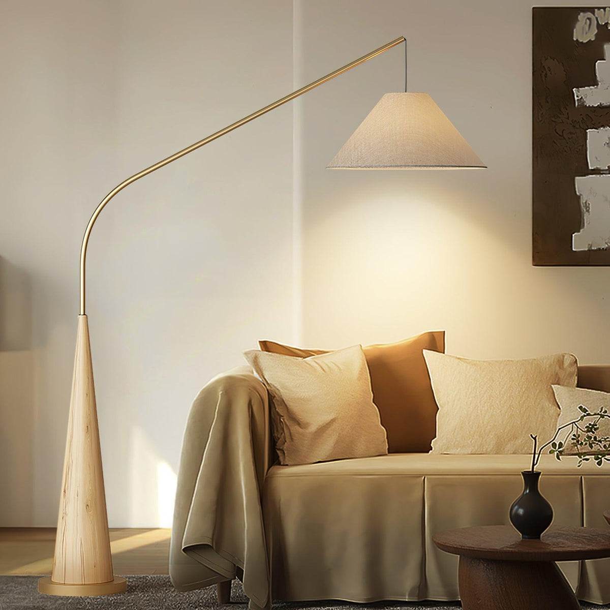 Solense vloerlamp van textiel