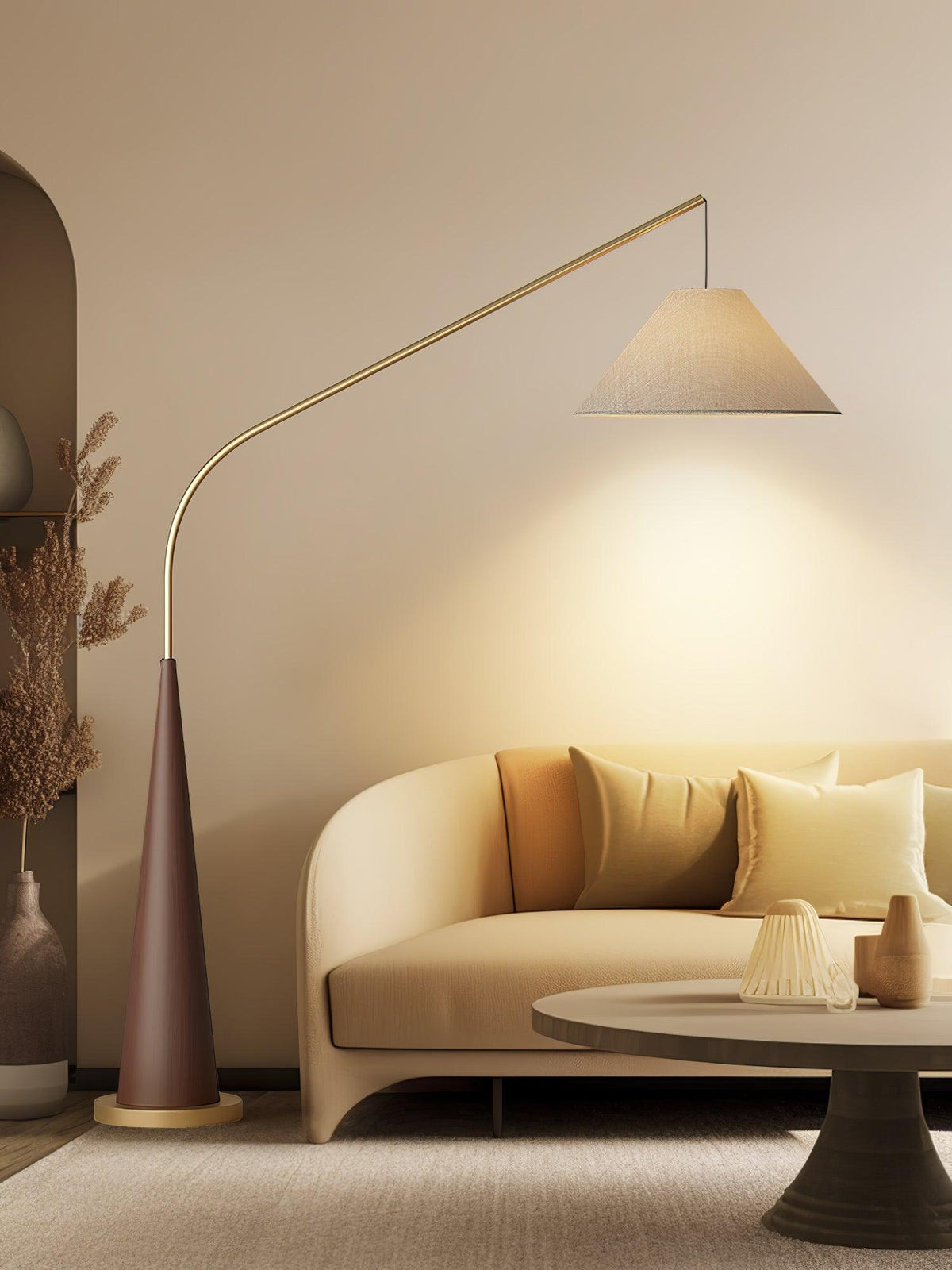 Solense vloerlamp van textiel