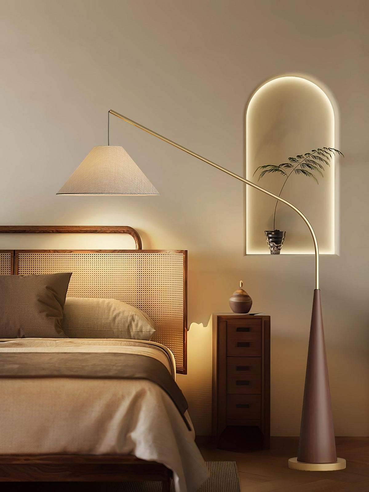 Solense vloerlamp van textiel