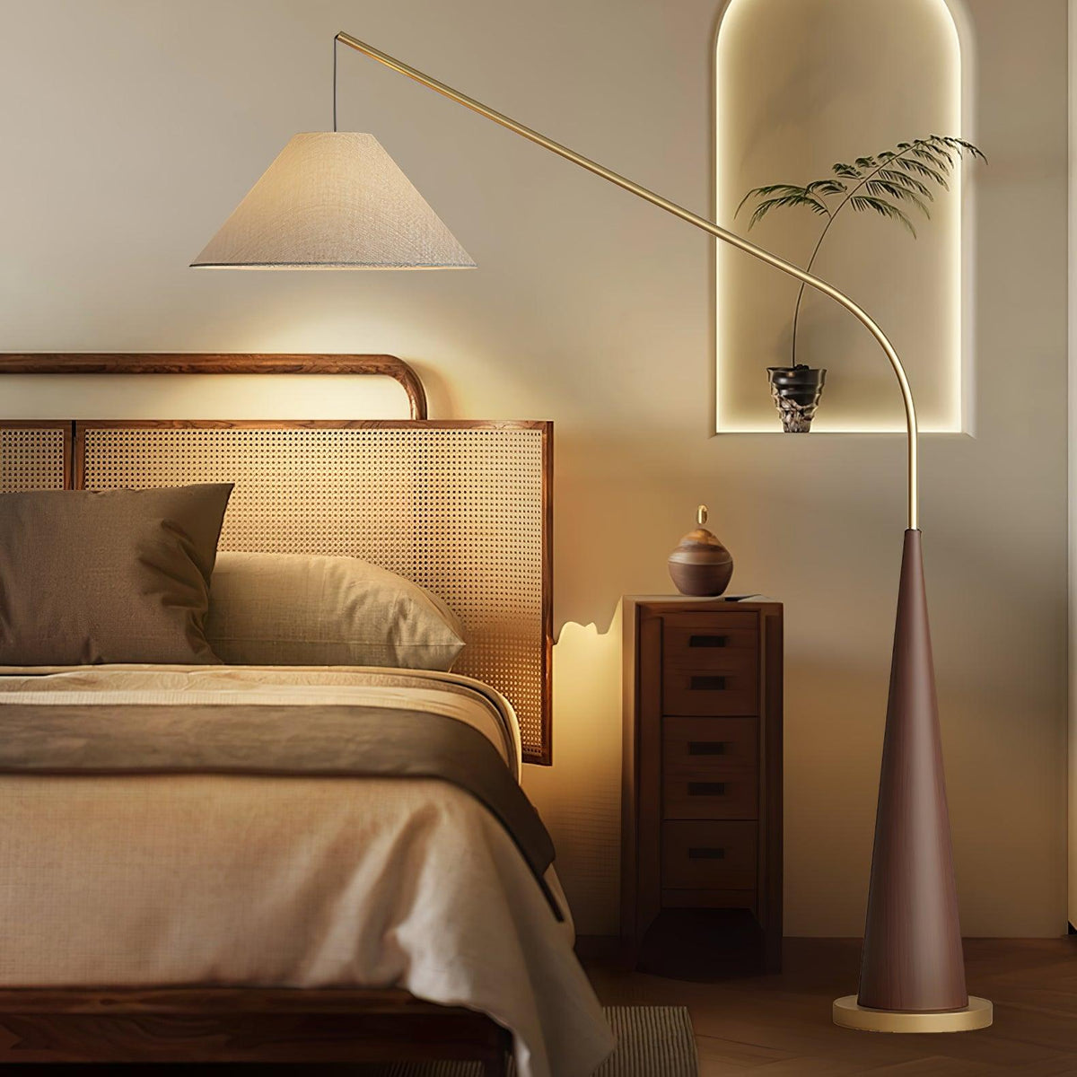 Solense vloerlamp van textiel