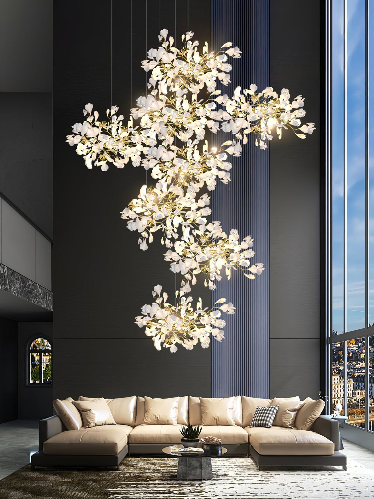 Eurzoris Gingko Leaf Kroonluchter