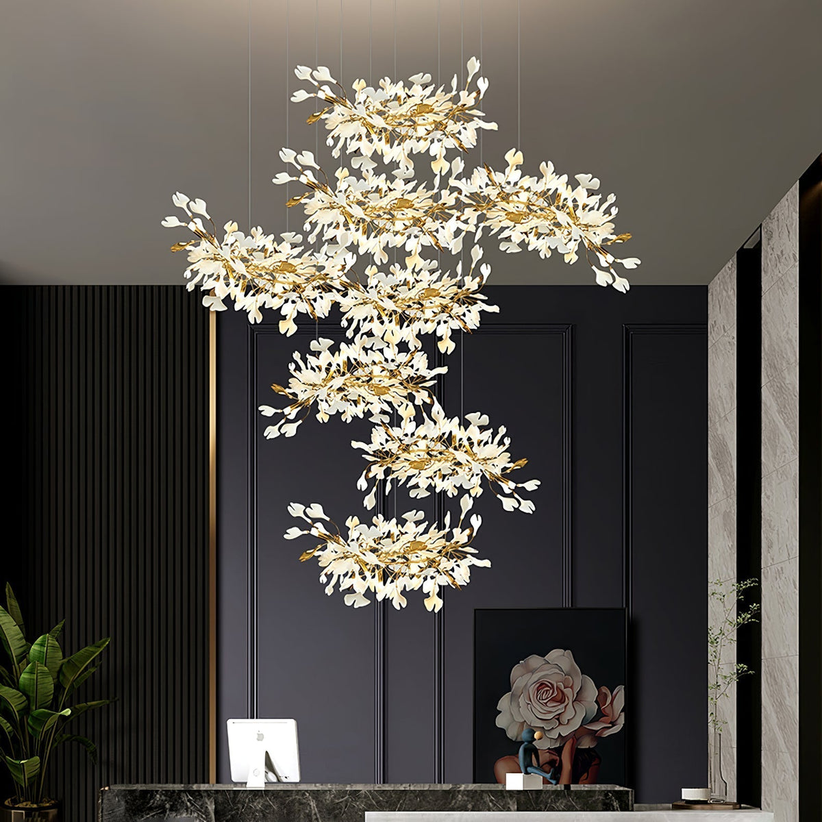 Eurzoris Gingko Leaf Kroonluchter
