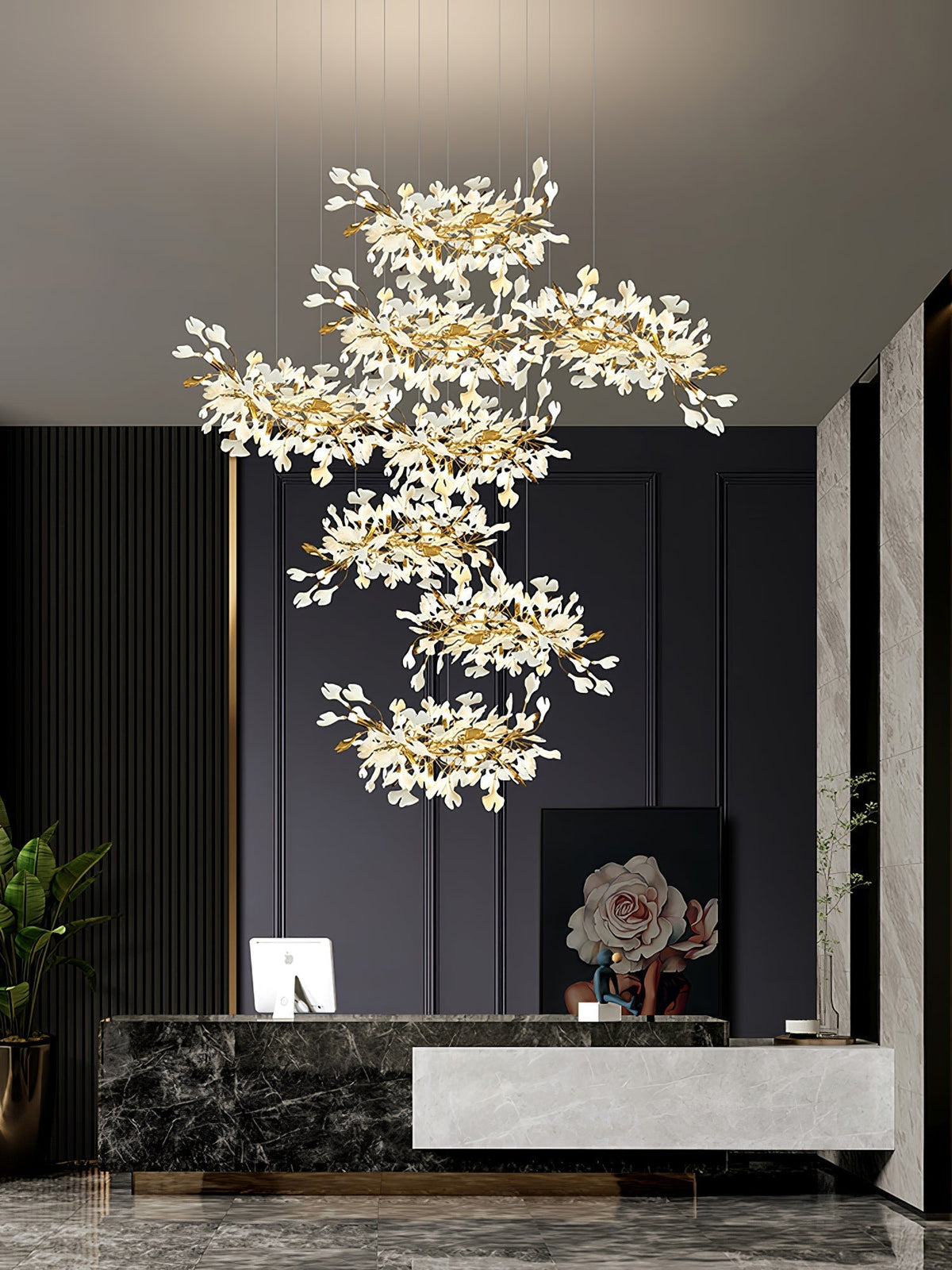 Eurzoris Gingko Leaf Kroonluchter
