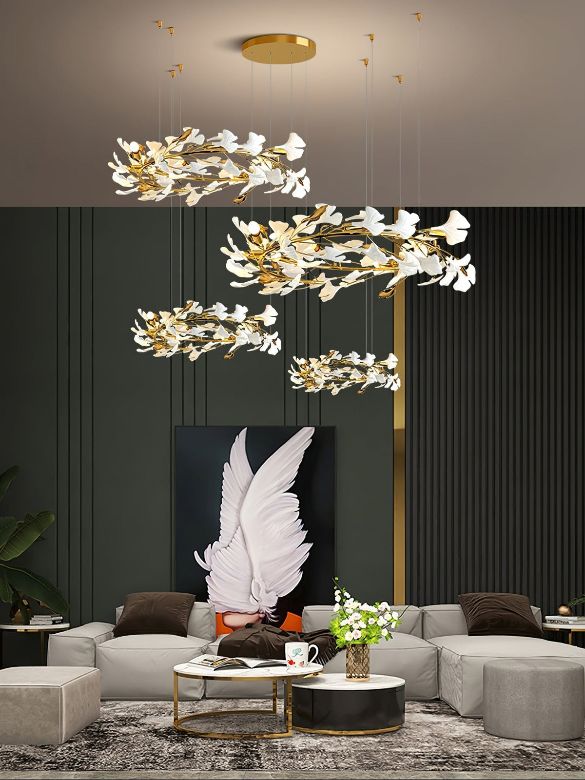 Eurzoris Gingko Leaf Kroonluchter