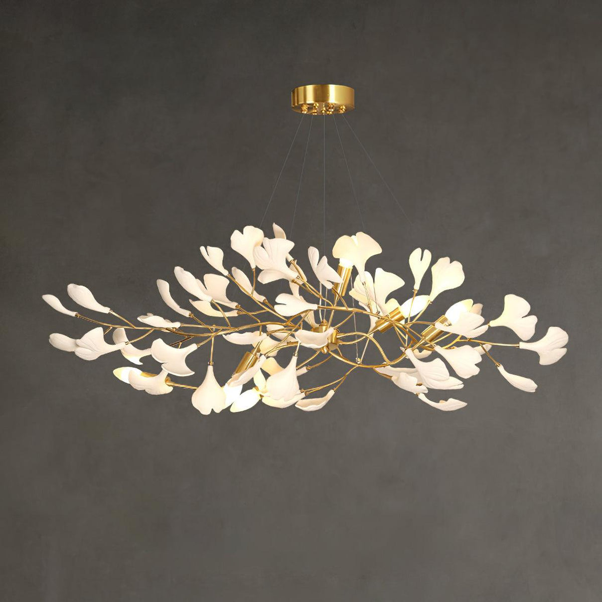 Dostix hanglamp Gingko keramische bladeren