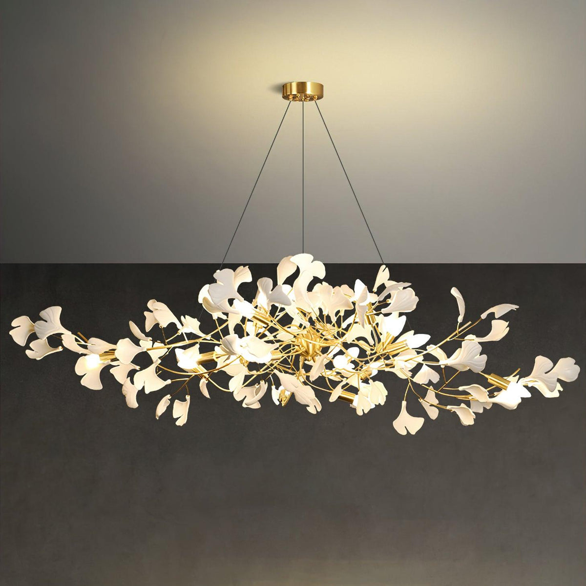 Dostix hanglamp Gingko keramische bladeren