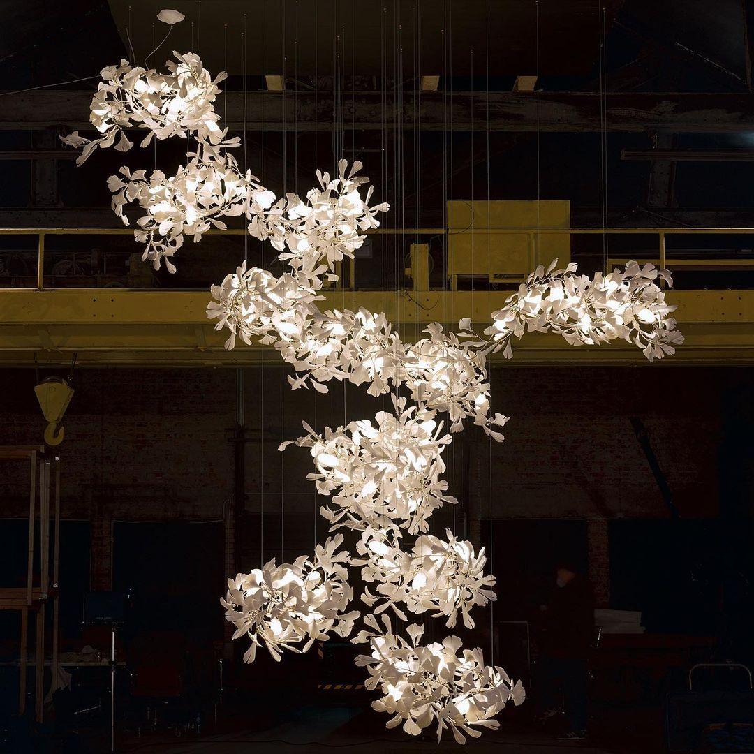 Olivia Moderne Wit Blad Hanglamp, Metaal Woonkamer/Slaapkamer