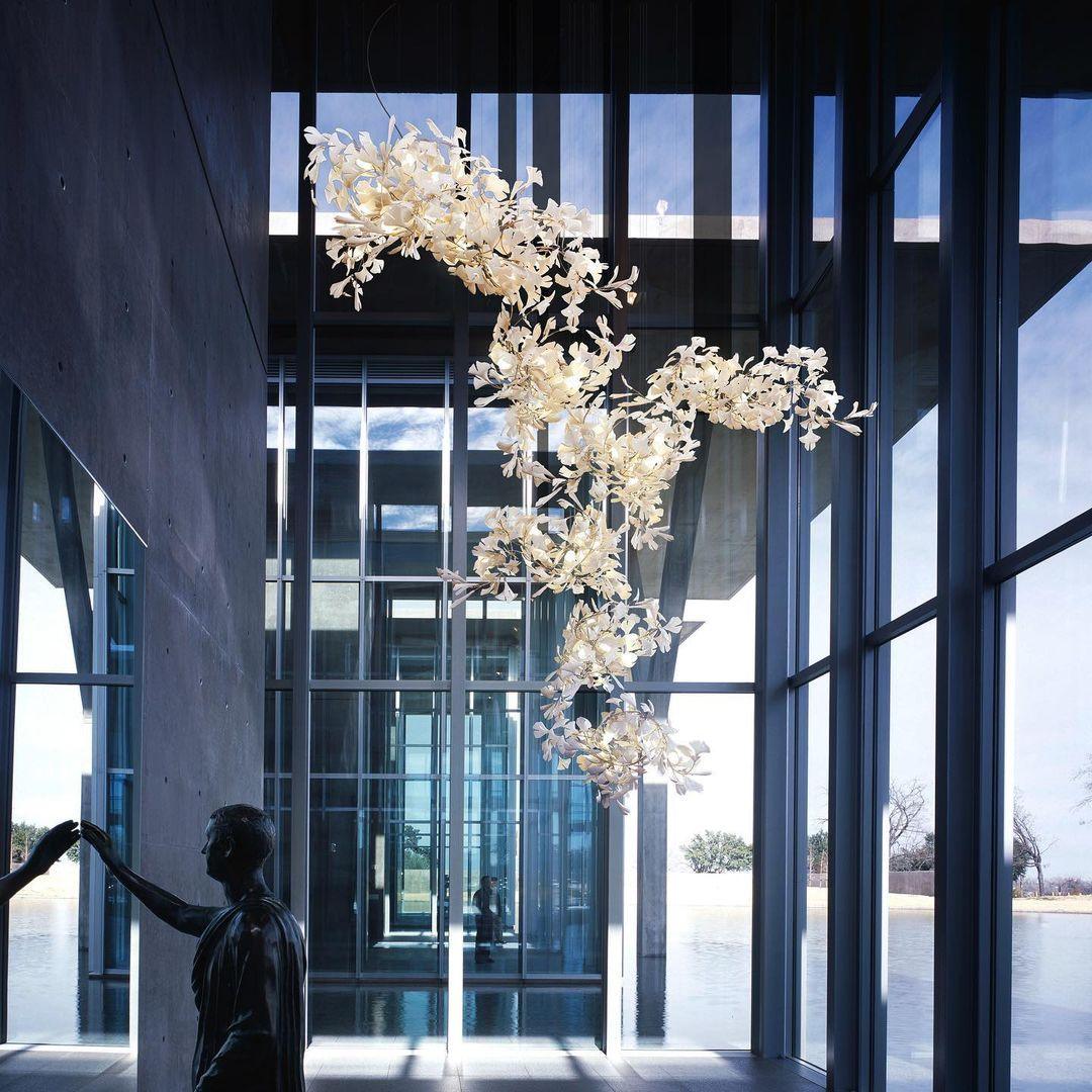 Olivia Moderne Wit Blad Hanglamp, Metaal Woonkamer/Slaapkamer