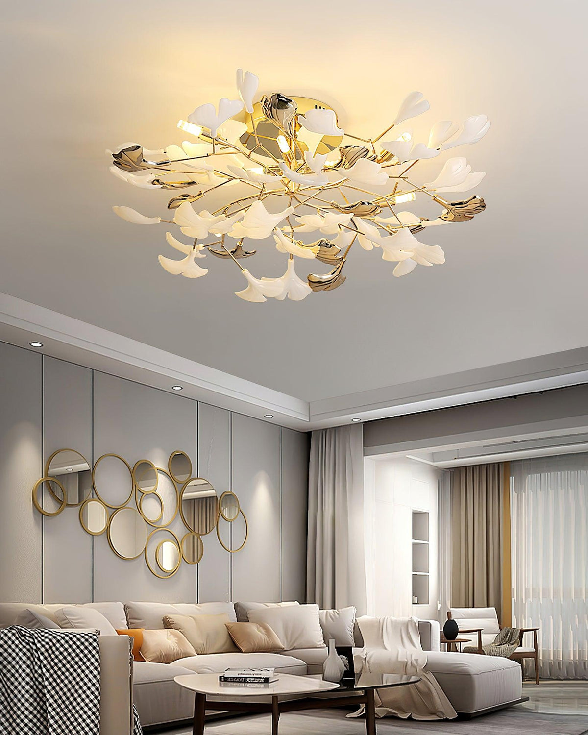 Artheel Premium Noordse kunst Gingko plafondlamp van keramiek