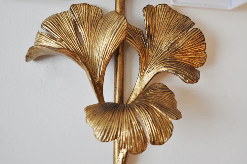 Alessio Vintage Klassiek Ginkgo Messing Wandlamp Slaapkamer Woonkamer