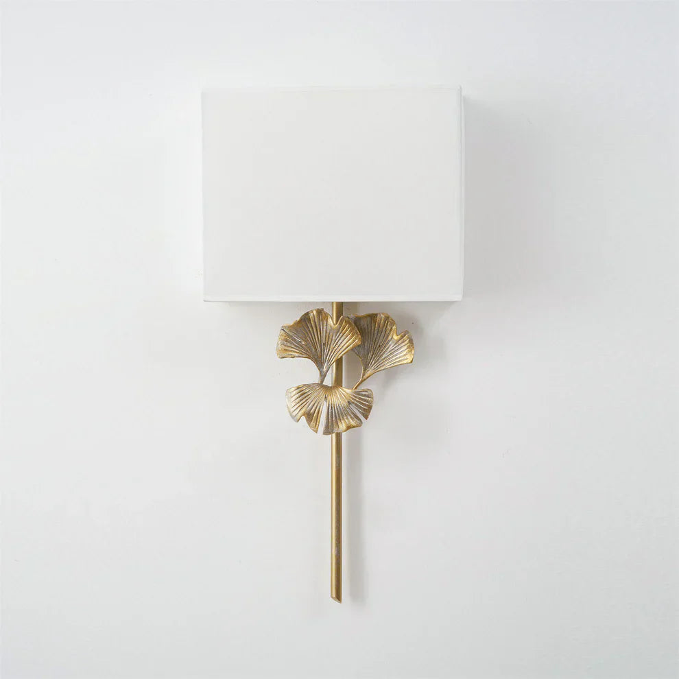 Alessio Vintage Klassiek Ginkgo Messing Wandlamp Slaapkamer Woonkamer