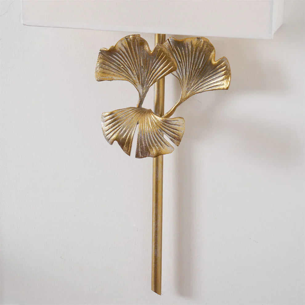 Alessio Vintage Klassiek Ginkgo Messing Wandlamp Slaapkamer Woonkamer