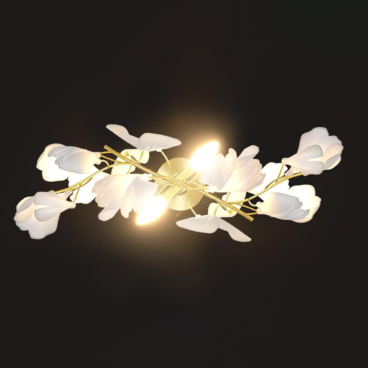 Solivaya wandlamp Gingko Flowers messing