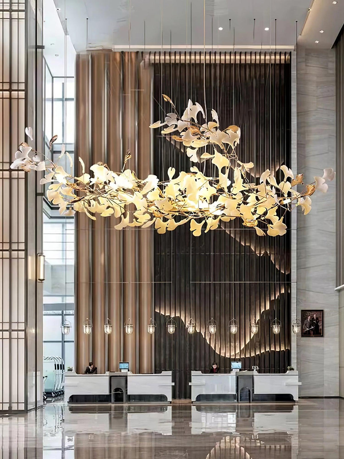 Viraaelle Leaves Combination Gingko Ceramics Kroonluchter