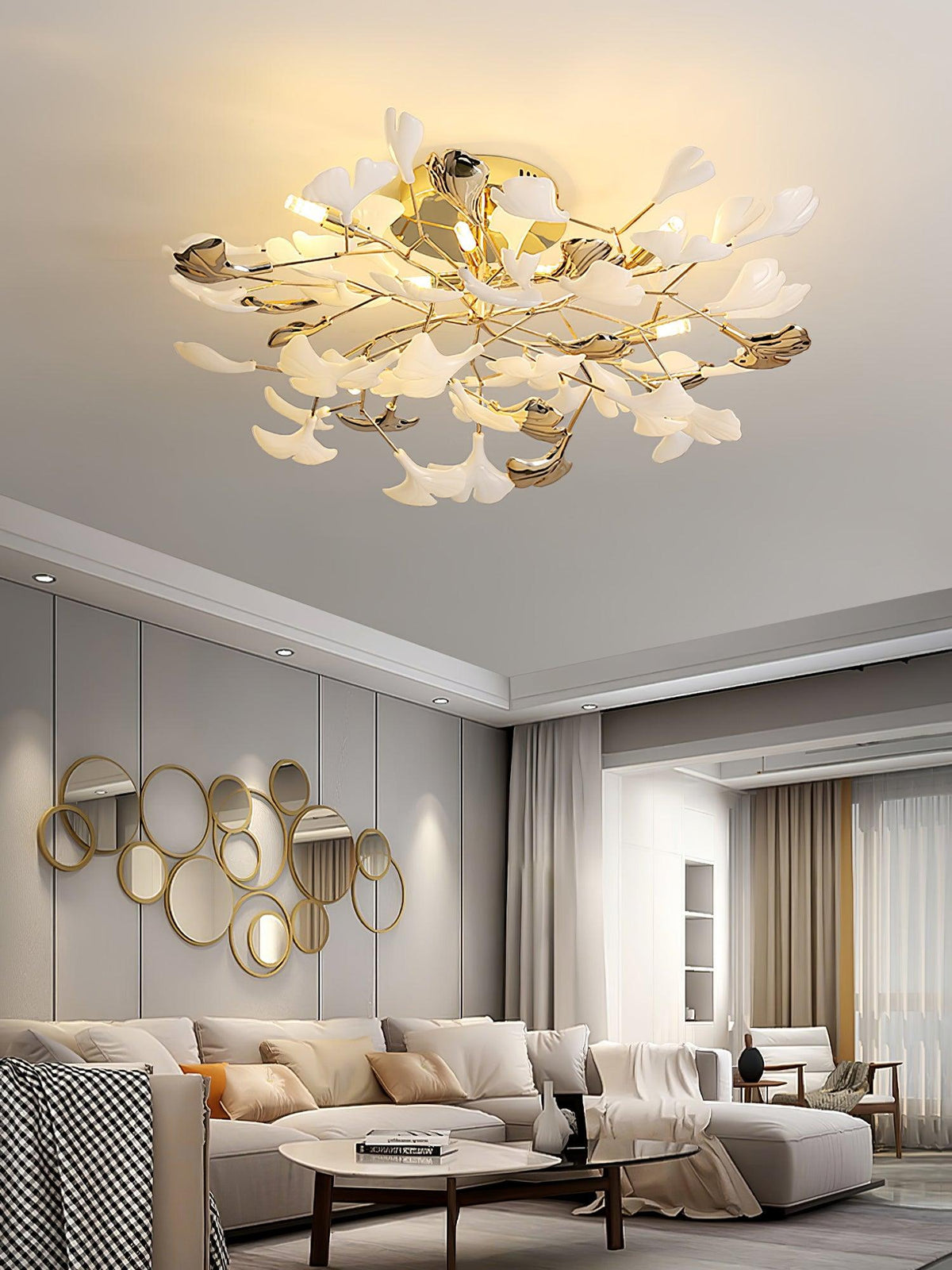 Artheel Premium Noordse kunst Gingko plafondlamp van keramiek