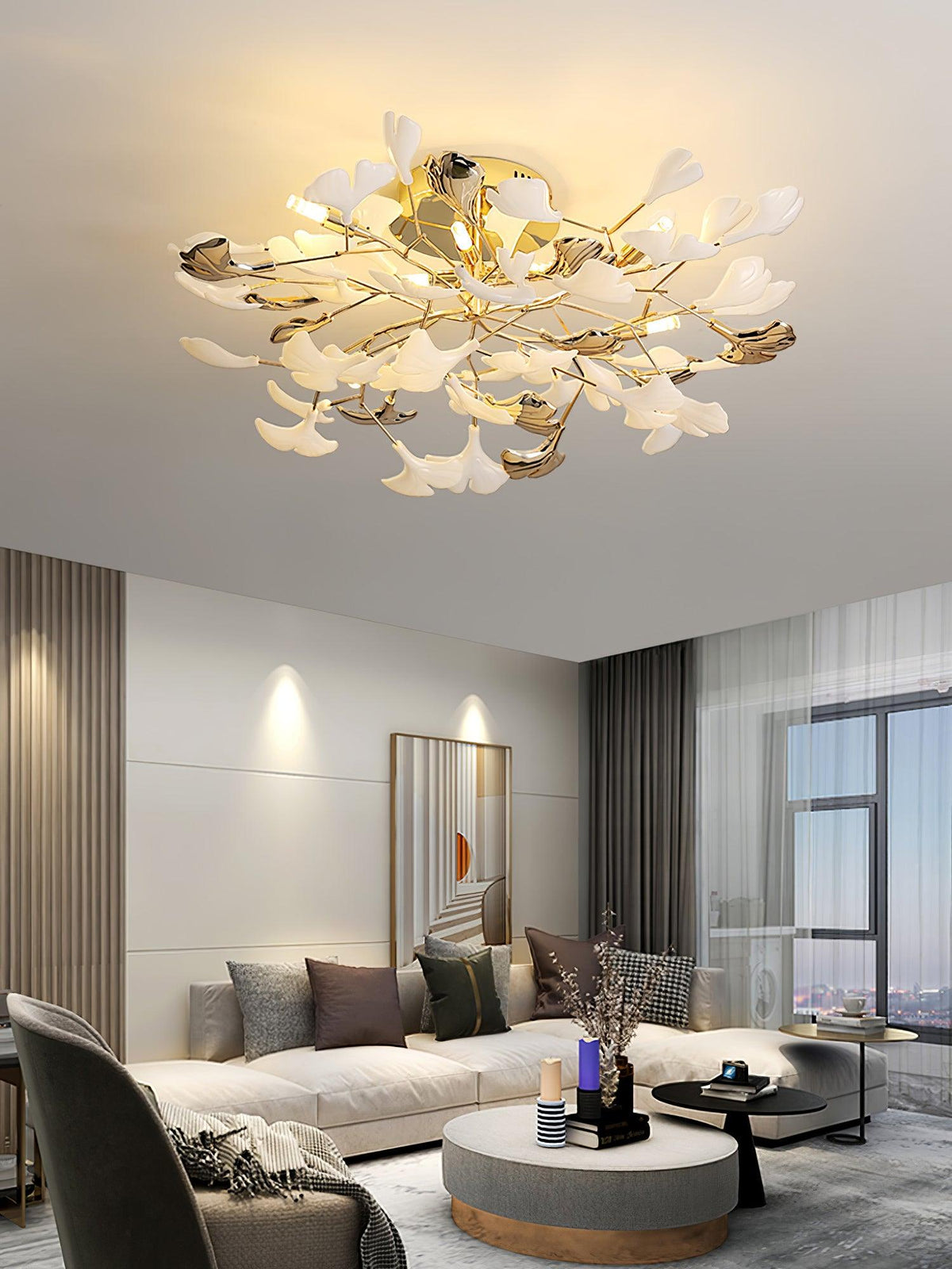 Artheel Premium Noordse kunst Gingko plafondlamp van keramiek