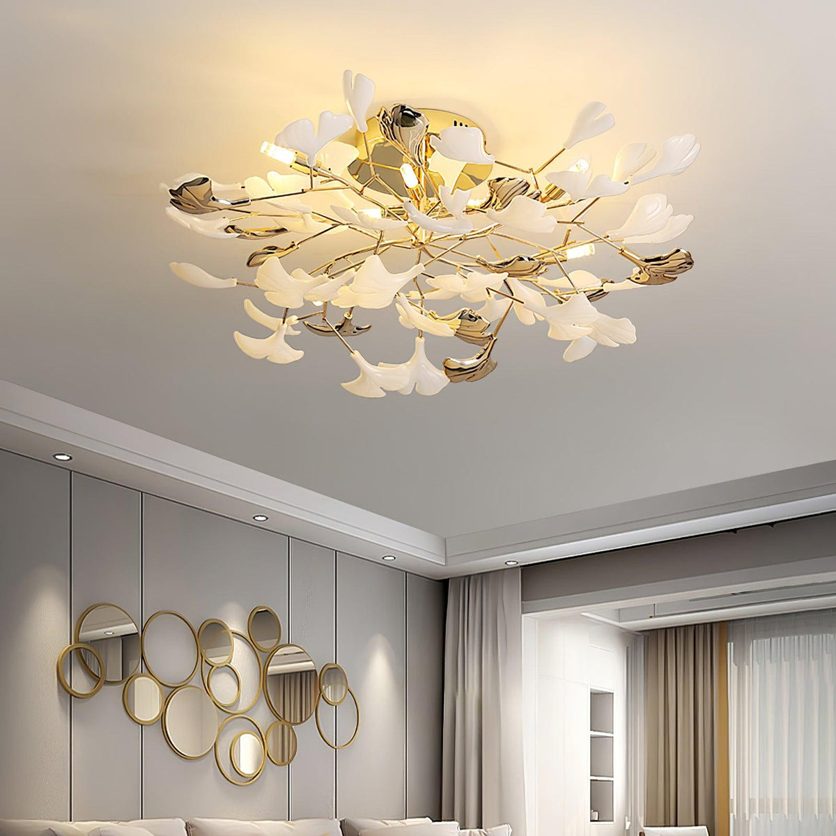 Artheel Premium Noordse kunst Gingko plafondlamp van keramiek