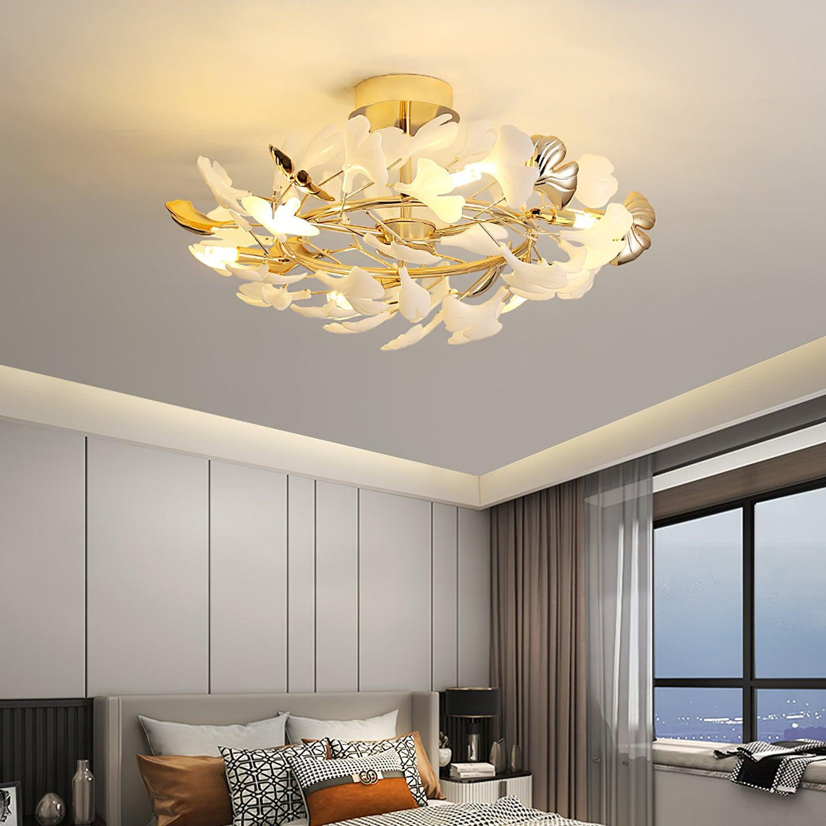 Artheel Premium Noordse kunst Gingko plafondlamp van keramiek