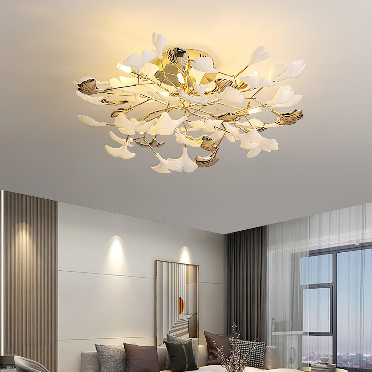 Artheel Premium Noordse kunst Gingko plafondlamp van keramiek