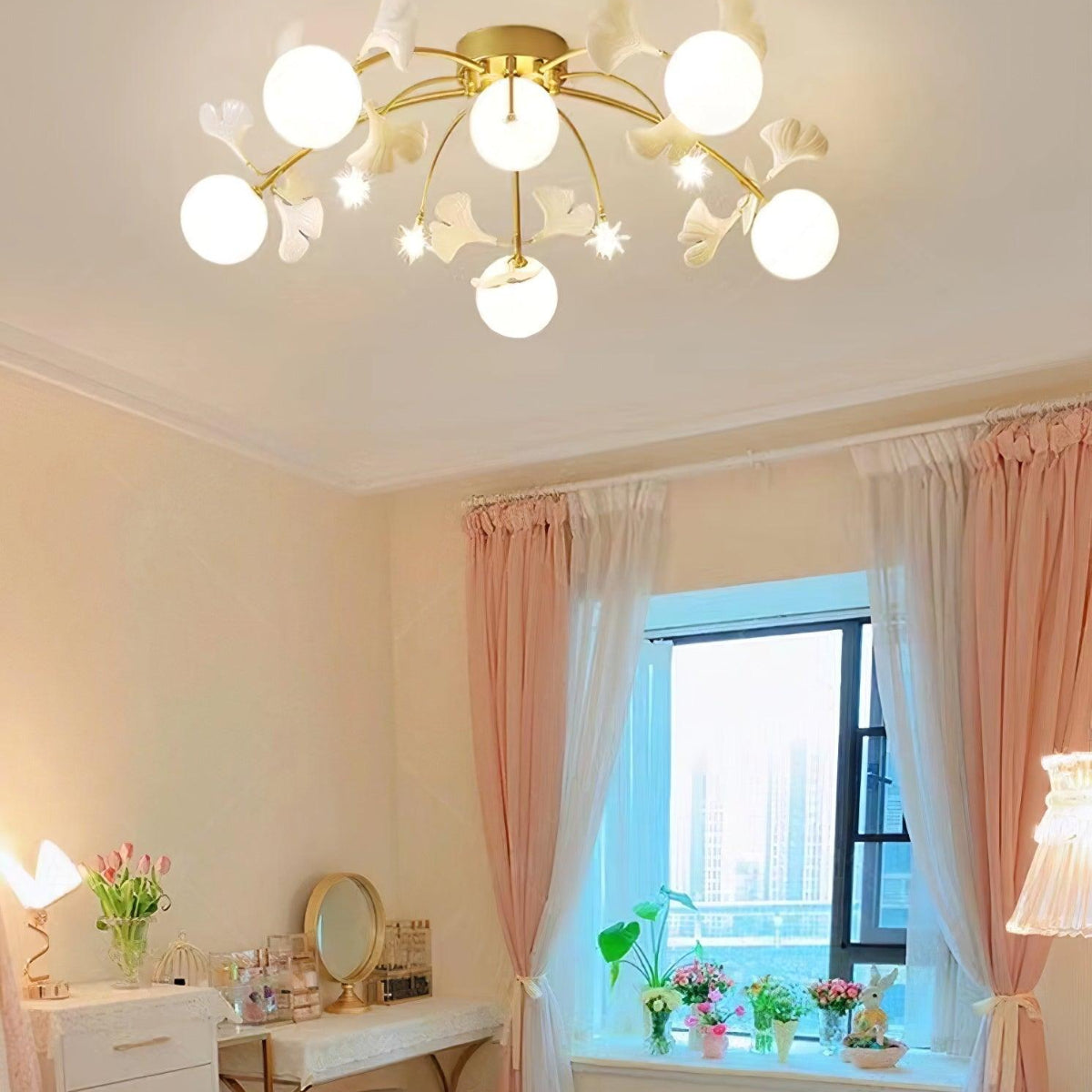 Olivia Design Bol LED Plafondlamp Metaal/Keramisch Wit/Goud Slaap/Woon/Eetkamer