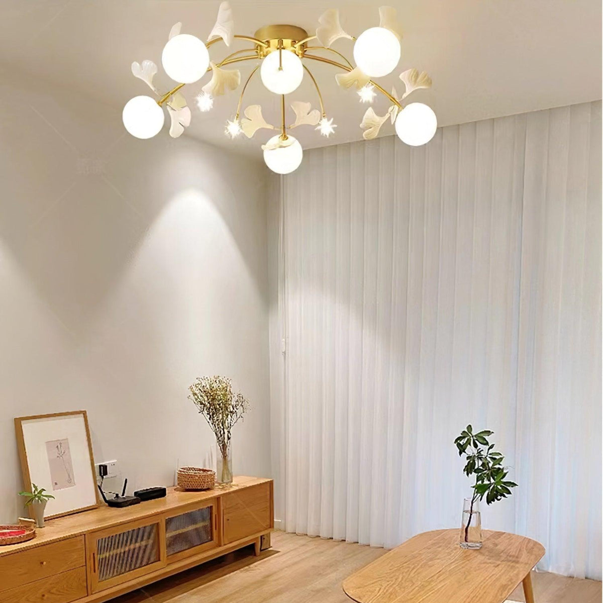 Olivia Design Bol LED Plafondlamp Metaal/Keramisch Wit/Goud Slaap/Woon/Eetkamer
