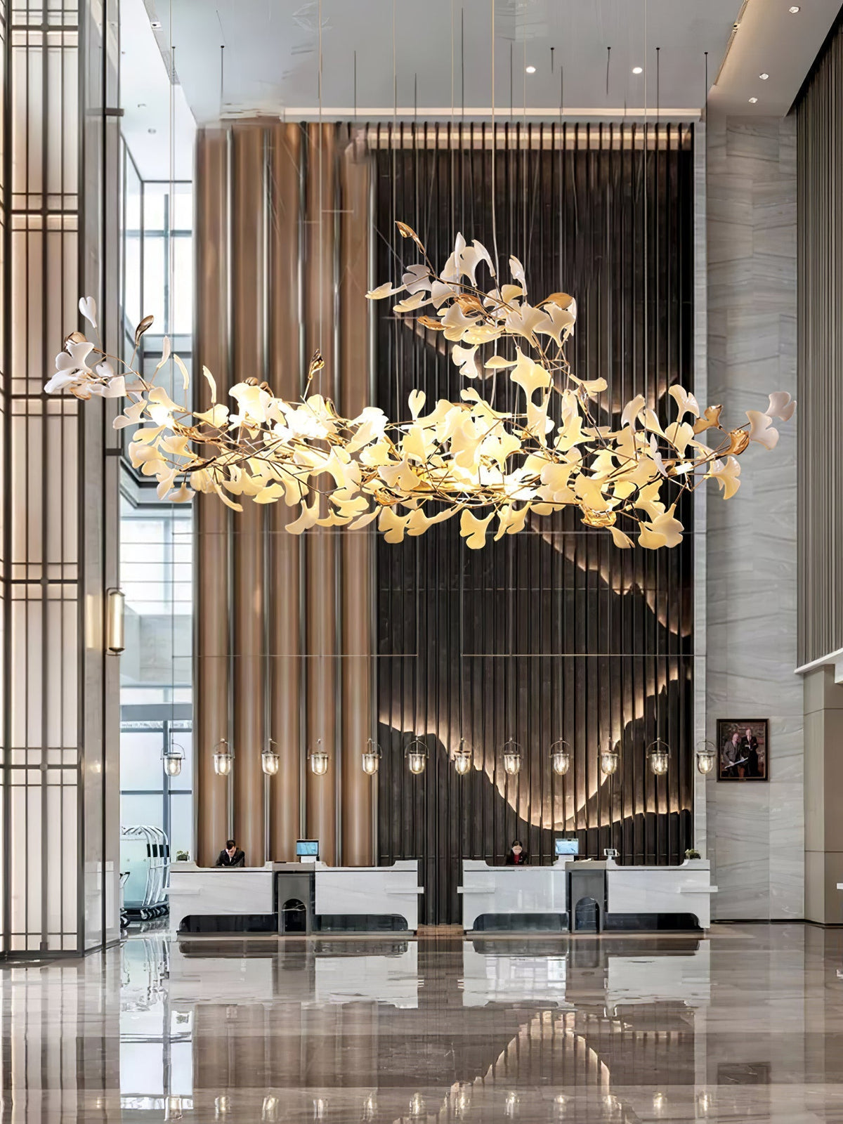 Sovell Postmodern luxe Ginkgo Cloud Ceramics Kroonluchter