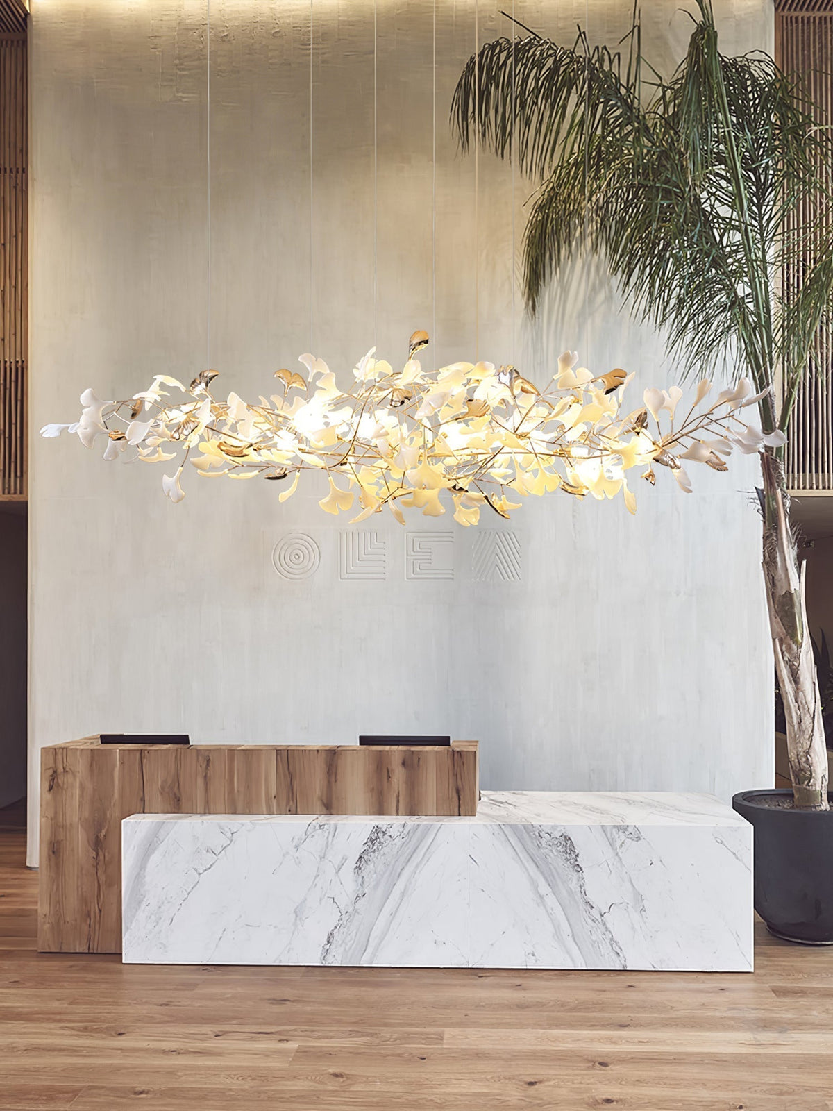 Sovell Postmodern luxe Ginkgo Cloud Ceramics Kroonluchter