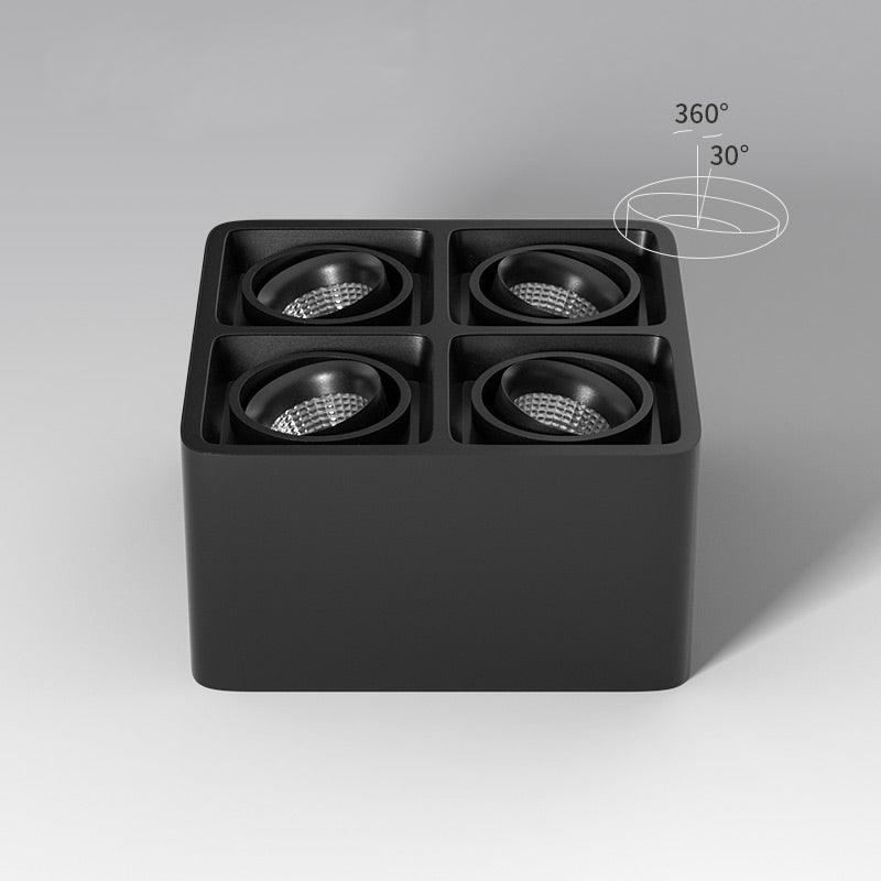 Devely Spotlight Vlakke Plafondmontage Dubbele LED Hoekige Minimalistische