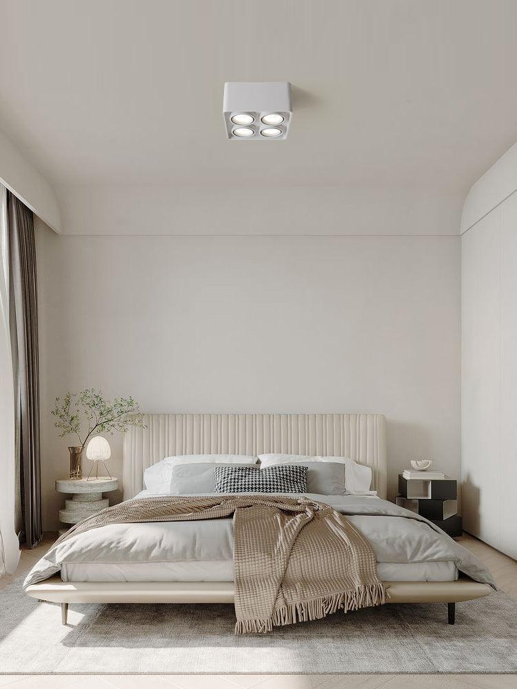 Devely Spotlight Vlakke Plafondmontage Dubbele LED Hoekige Minimalistische