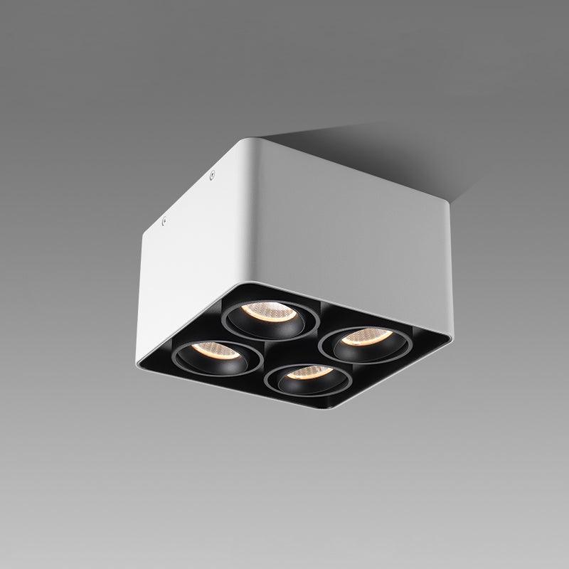 Devely Spotlight Vlakke Plafondmontage Dubbele LED Hoekige Minimalistische