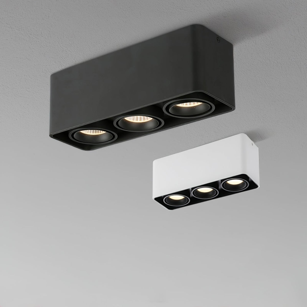 Devely Spotlight Vlakke Plafondmontage Dubbele LED Hoekige Minimalistische