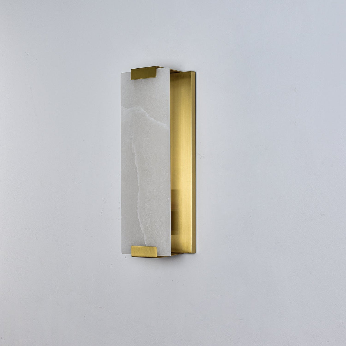 Arrina rechthoekige albasten wandlamp