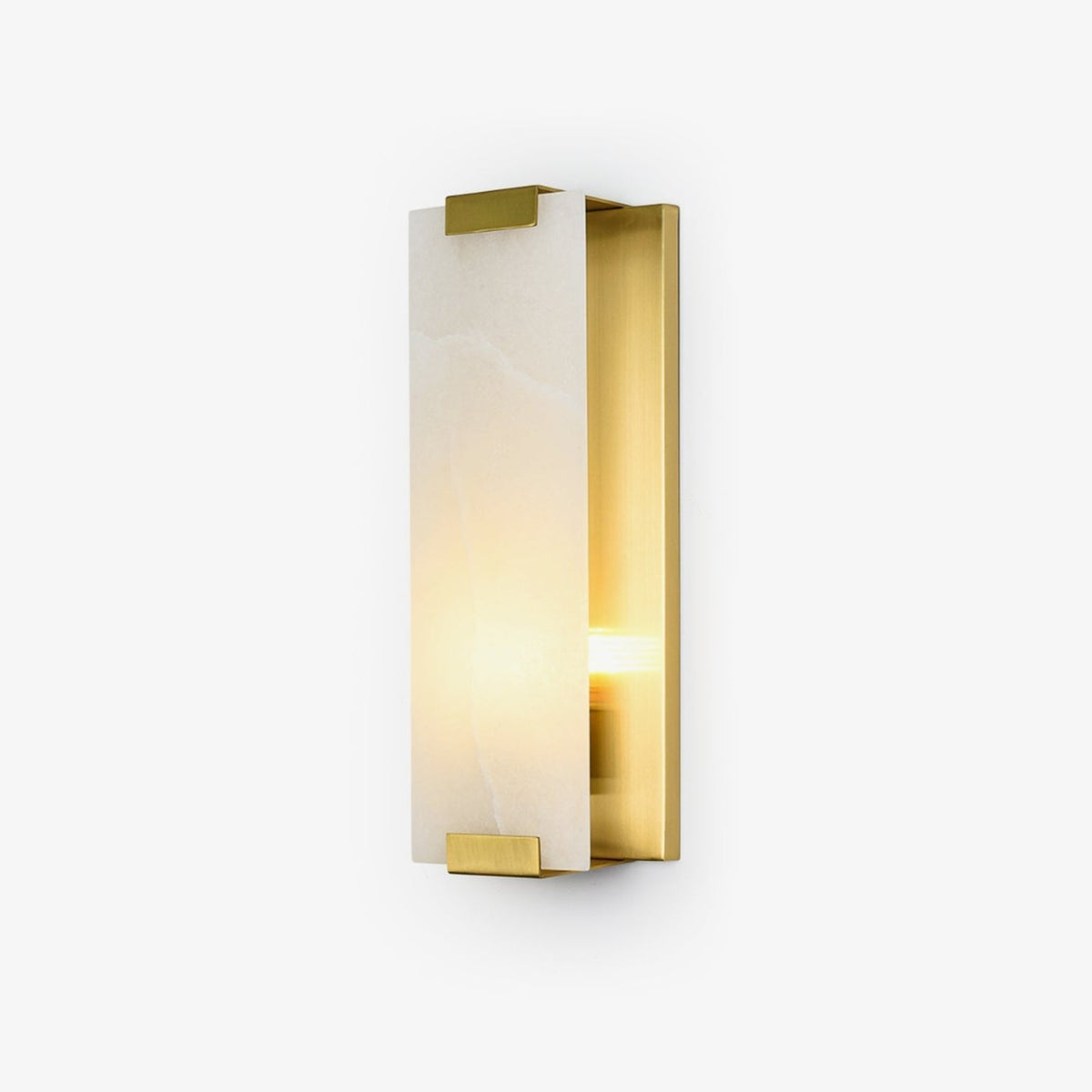 Arrina rechthoekige albasten wandlamp