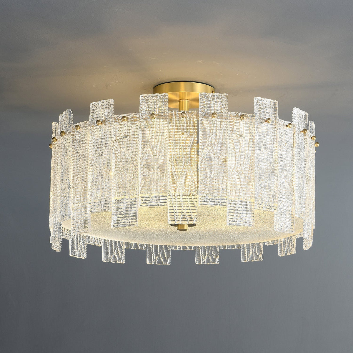 Symiror Postmodern Luxe messing glas plafondlamp