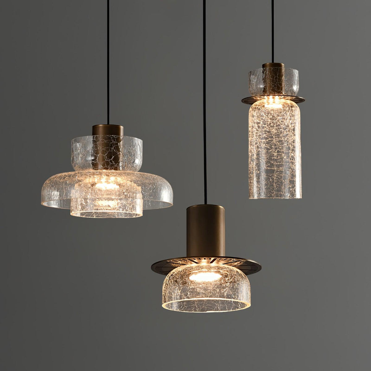 Glacier Crackle glas hanglamp