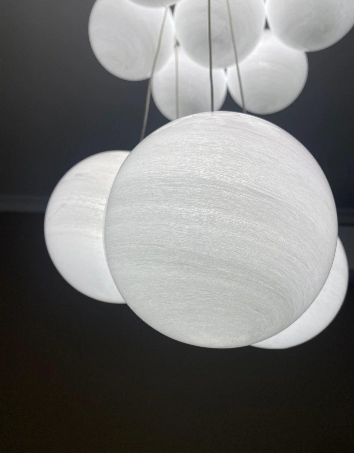Celalissa Kroonluchter met Glascluster en Matglas