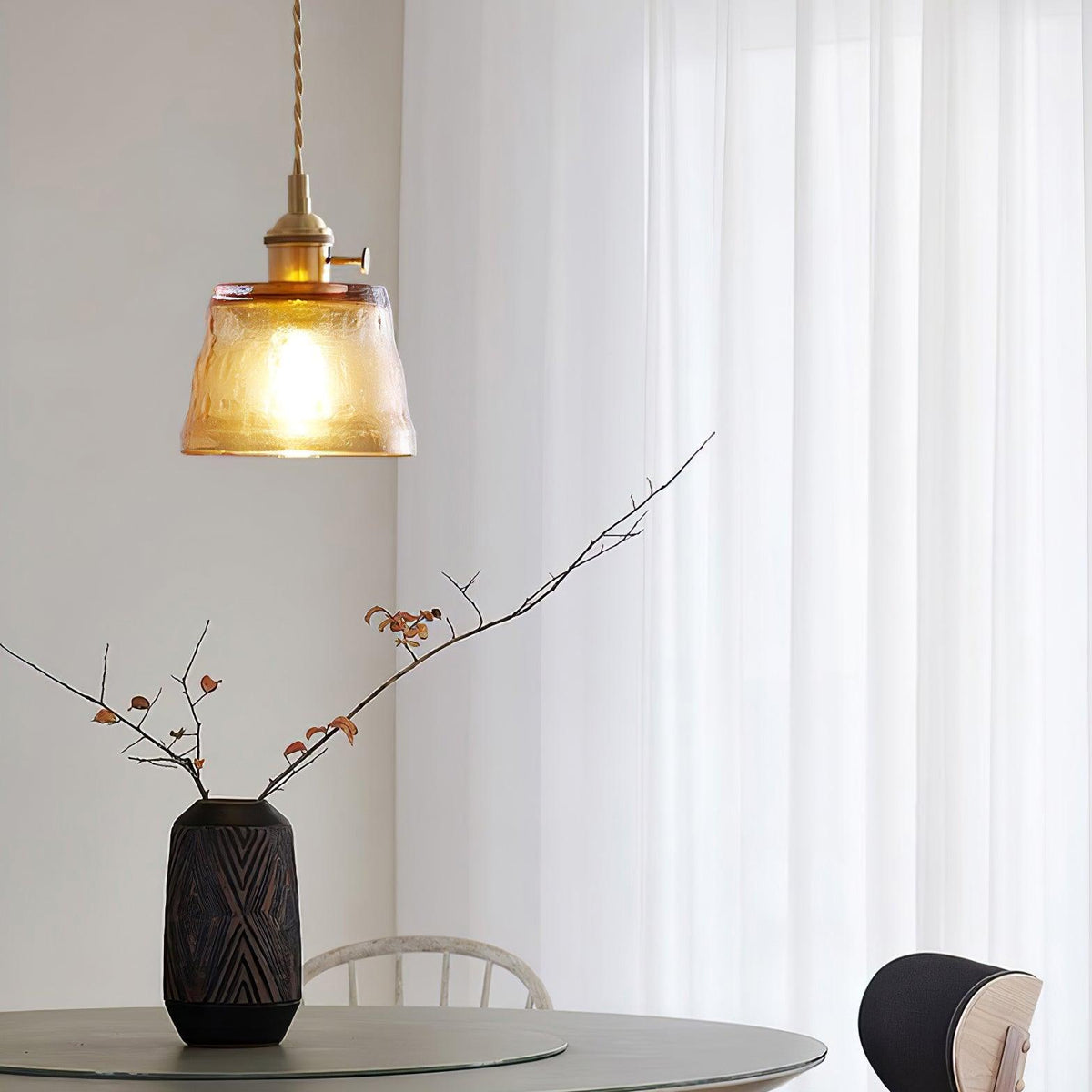 Lioreraya hanglamp van koper glas voor eetkamer